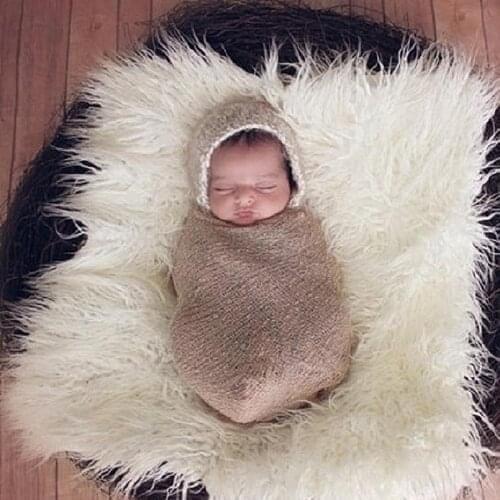 Soft Baby Blankets Newborn Photography Props Accessories Faux Background Blankets Cute Infant Kids Wraps Maternity Mat 50 * 60cm