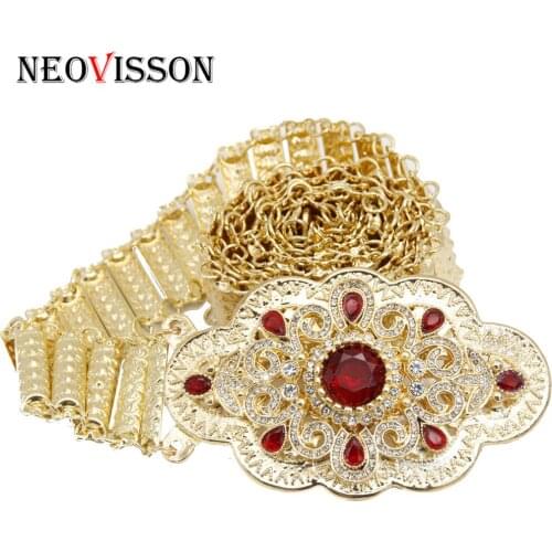 NEOVISSON Gold Silver Color Metal Waist Chain for Women Ethnic Wedding Dress Punk Leather Pant Belt Algeria Caftan Body Jewelry