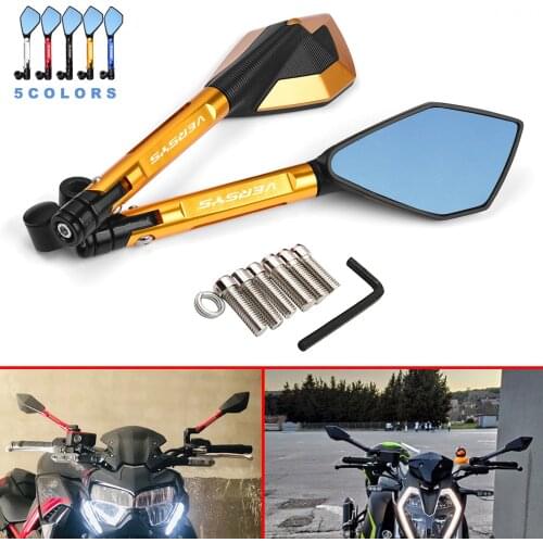 Newest Motorcycle Rearview Mirror CNC Aluminum View Side Mirrors For KAWASAKI VERSYS650 VERSYS 650 2015-2021 2020 2019 2018 2017