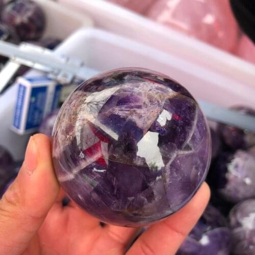 Natural Fantasia Bela Ametista Cristal De Quartzo Esfera Bola