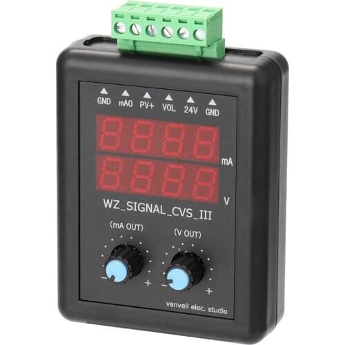 Professional 4-20mA 0-10V Signal Generator 24V Current Voltage Transmitter Signal Source Constant Current Source with Display