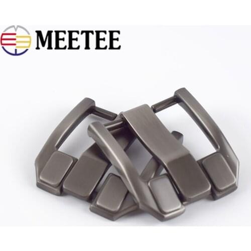 Meetee 2/5pcs ID40mm Mens Belt Heads Alloy Pin Buckle Belts Buckles DIY Outdoor Sports Waistband Head Leather Crafts Hardware