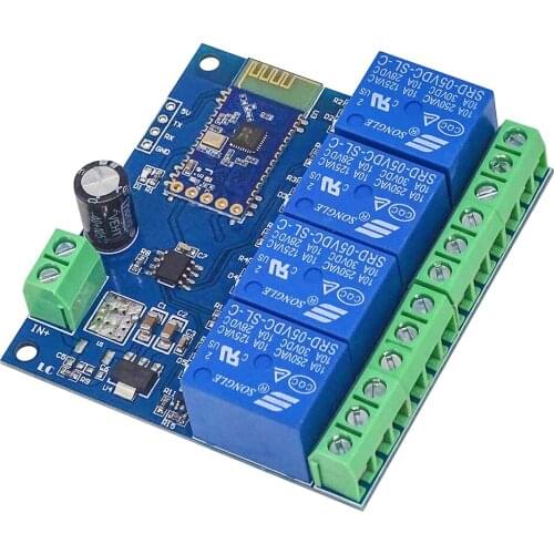 1PCS 5V/12V 4CH Remote control Switch Bluetooth Relay Module for Android Mobile Motor LED Light DIY Electronic kit 12V/10A