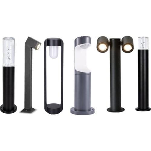 Garden Pathway Porch Lawn Lamp Aluminum Acrylic Garden Landscape Stand Pole Column Light Villa Park Lawn Outdoor Pillar Lights