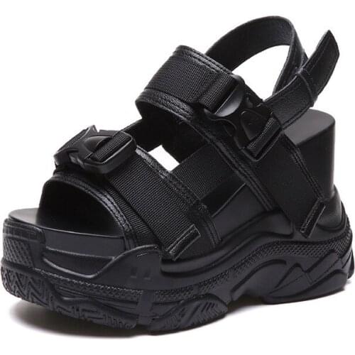 2021Summer Platform Sandals High Heels Sexy Open-toed Sandals Wedge Increased Shoes Ladies Beach Summer Sandalia