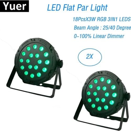 LED Par 18X3W RGB LED Stage Light Par Light DMX Controller For Disco Dj Projector Wedding Party XMAS Decoration LED Wash Light