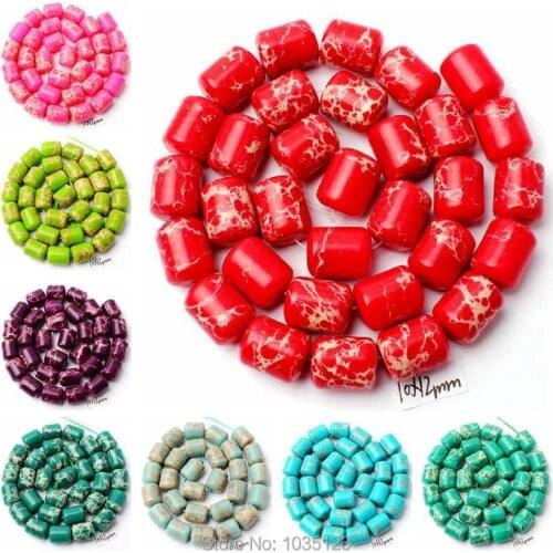 High Quality 10x12mm 8 Color Natural Crazy Lace Agates Column Shape DIY Loose Beads Strand 15" Creative Jewellery Making wj298