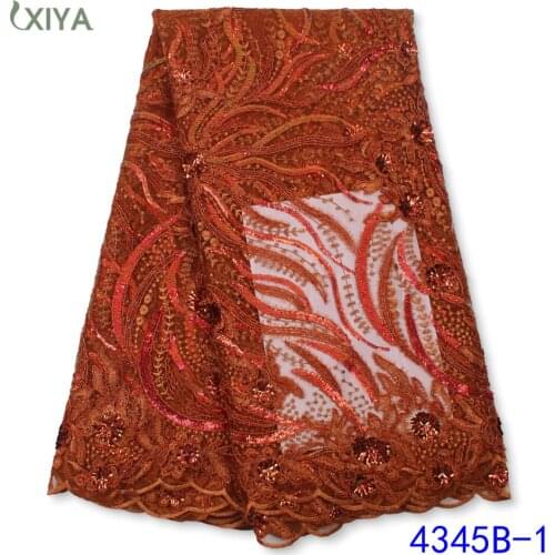 High Quality African French Tulle Lace Fabric with Sequins Best Price Nigerian Mesh Net Laces Fabrics for Sewing APW4345B