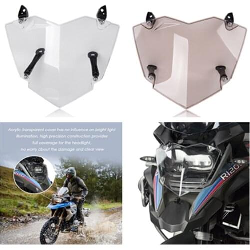 Motorcycle Headlight Guard Cover Protector Transparent For BMW R1200GS ADV WC 14-17 R1200GS Headlight Guard ABS Plastics