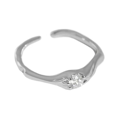 New 925 Sterling Silver Crystal Wedding Rings For Women Finger Jewelry 2020, Elegant Engagement Ring Girl Gifts Accessories