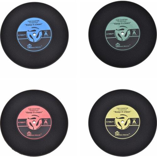 1PCS Retro Drink Coaster Vinyl CD Album Record Drinks Coasters Bar Table Cup Glass Skid Mats & Pads Holder