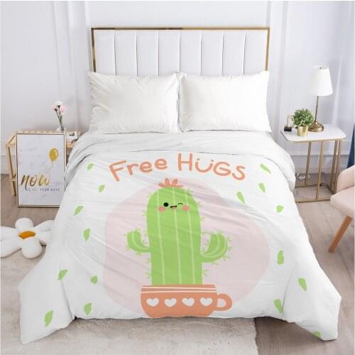 1pc Luxury Duvet cover Quilt/Blanket/Comfortable Case Single Double Queen King Size Bedding 140x200 240x220 200x200 Free Hugs