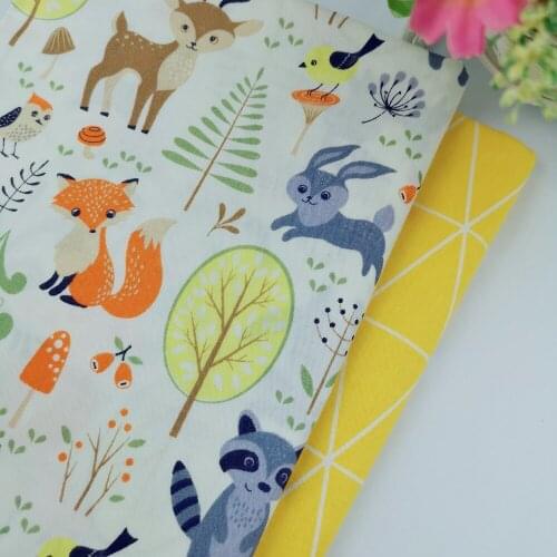 100% Cotton Fabric Animal Rabbit Diy Sewing Craft Telas an Metre Patchwork Baby Dress Clothing Home Textile Tilda Quilt Tissue