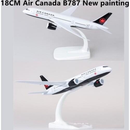 18CM Air Canada SINGAPORE Airlines Airways airplanes Boeing A380 B787-8 Model Diecast Zinc Alloy Aircraft Collectible Decoration