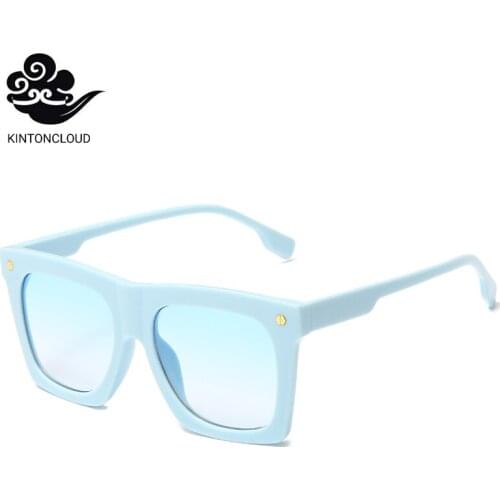2021 Girls Boys Women Pilot Sunnies Lens Adult Flat Top Men Square Ninteenth PC Mirrored Rectanglar Reflective
