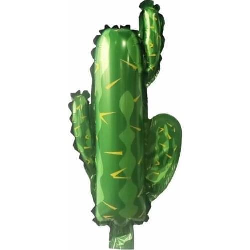 50pcs Mini Green Character Shape Mexican Cactus Foil Balloon Outdoor Food Festival Botanical Garden Advertising Decoration Balls