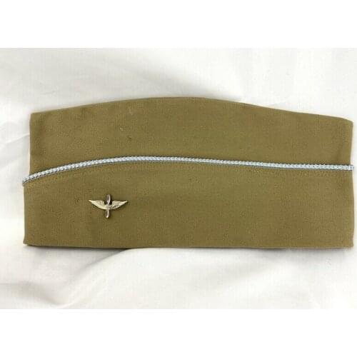 WW2 US ARMY KHAKI GARRISON CAP HAT & US AIR FORCE AVIATION WINGS INSIGNIA armyshop2008