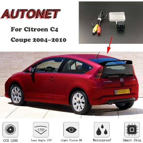 AUTONET HD Night Vision Backup Rear View camera For Citroen C4 Coupe 2004~2010 CCD/license plate Camera