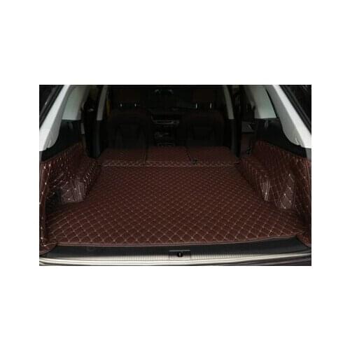 Car Travel ) Good quality! Special trunk mats for New Audi Q7 5seats durable waterproof boot carpets liner for Q7
