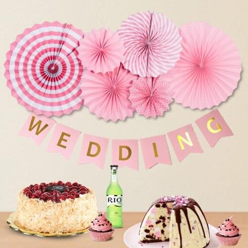 DIY Paper Fan Flower Folding Fan For Wedding Background Wall Layout Pull Flower Pendant Stage Birthday Party Hawaii Decoration