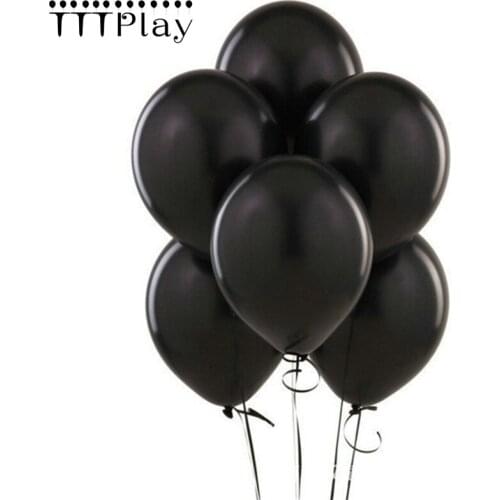 Black Balloons 10pcs/lot 12 Inch Pearl Latex Balloon Inflatable Wedding Party Decoration Air Balls Happy Birthday Party Supplies