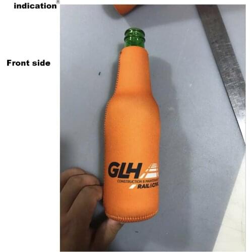 Orange Custom Design Beer Bottle Holders With Zipper Neoprene Drink Sleeve Can Or Bottle Holders For Beer Cans 100pcs/lot