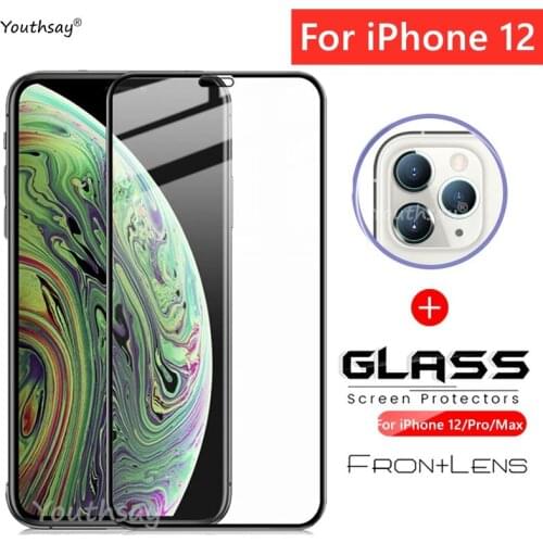 For iPhone 12 Glass For iPhone 12 Mini Tempered Glass Screen Protector Camera Lens Film For iPhone 12 Pro Max Glass