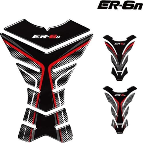 ForKawasaki ER6N ER-6N3D Carbon Appearance Motorcycle Fuel Tank Pad Protector Sticker Box