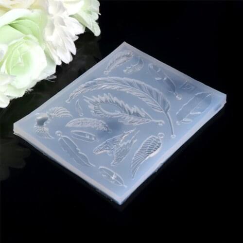 Mold for jewelry Feather charms pendant Resin Silicone Mould handmade tool epoxy resin molds Dried Flower Resin Decorative DIY