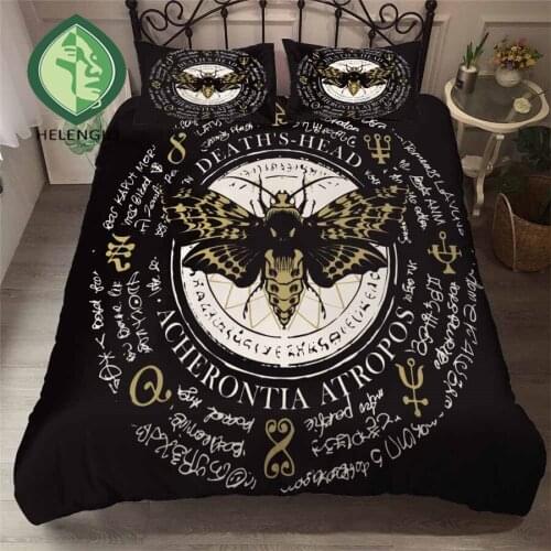 HELENGILI 3D Bedding Set Magic Alchemy Print Duvet Cover Set Bedclothes with Pillowcase Bed Set Home Textiles #YC-207