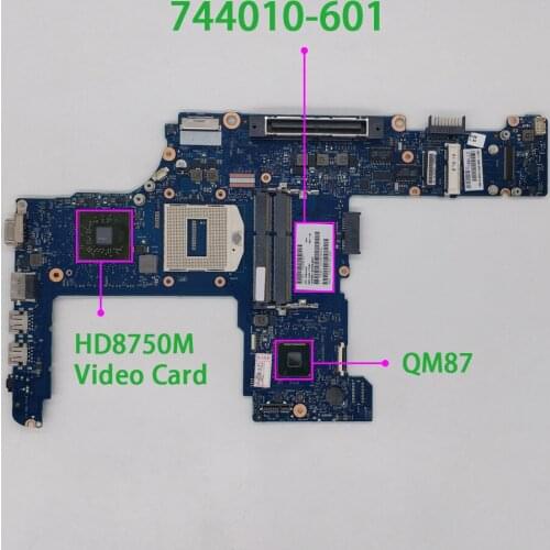 For HP ProBook 640 G1 Series 744010-601 744010-501 744010-001 6050A2566402-MB-A04 HD8750M QM87 PC NoteBook Laptop Motherboard