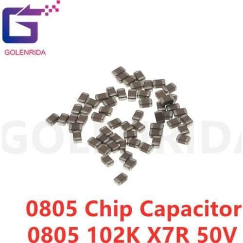 100pcs 1nF X7R 10% 50V 0805 102 SMD Thick Chip Multilayer Ceramic Capacitor