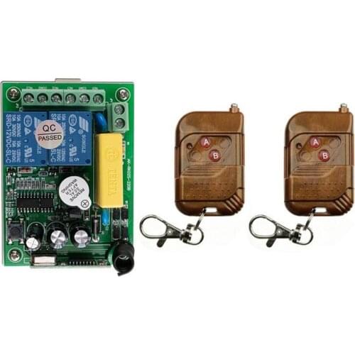 NEW AC220V 1CH 10A RF Wireless Remote Control Switch System 2 transmitter & 1 receiver relay Receiver Smart Home Switch