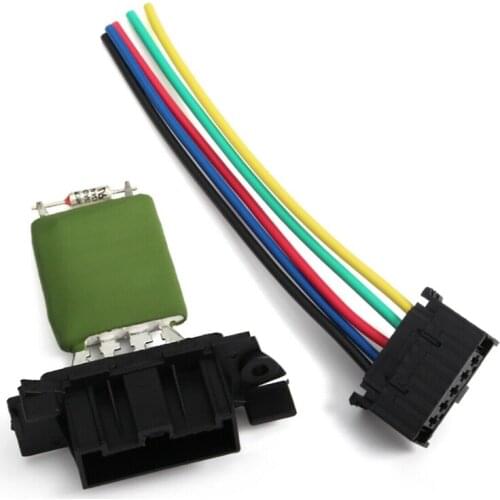 NEW-Heater Motor Blower Fan Resistor With Wiring Repair Plug Harness for FIAT Opel Vauxhall Corsa 13248240 77364061