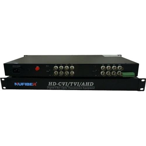 Nufiber 16channel Video RS485 Converter HD 1080P TVI/CVI Digital Fiber Opticl