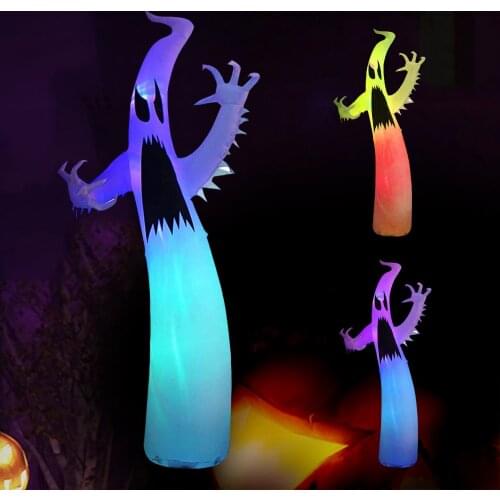 Huge 3.6M Halloween Inflatable Creepy Ghost Horrific Specter Pillar Indoor Outdoor Toys Lawn Blow Up Haunted House Party Display