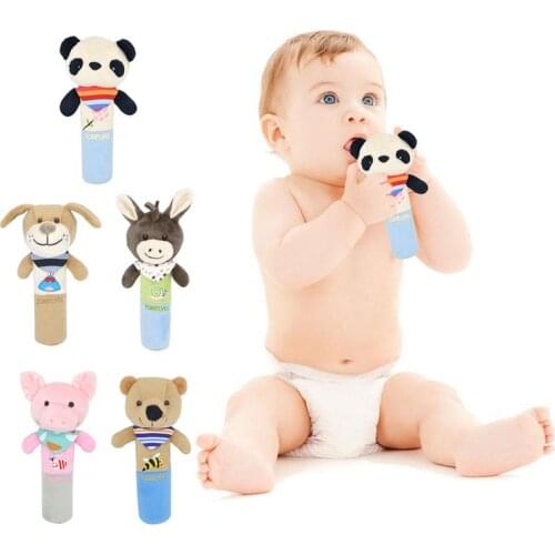 Plush Animal Baby Toys soft 0-12 Months Stuffed doll Stroller Toy Mobile Bed Bell For Newborn babies cartoon Kids toys