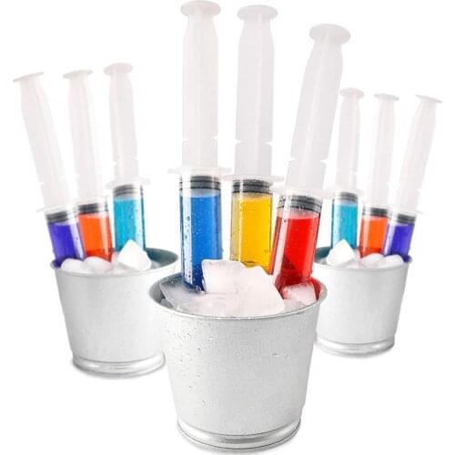 Jello Shot Syringes 60ml Containers with Lids for Halloween Thanksgiving Christmas Party