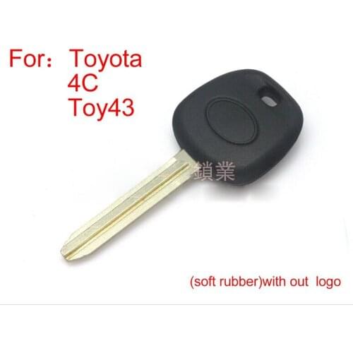 Replacement Transponder Key For Toyota With ID4C Chip TOY43 Blade Without Logo 5PCS/lot