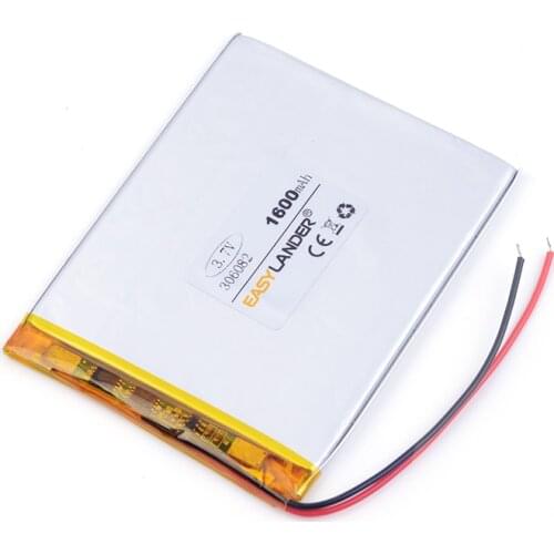 Taipower flat battery lithium polymer battery 306887 1900mAh 3.7v For GPS DVR toys mp3 MP4 MP5 Speaker E-book tablet pc