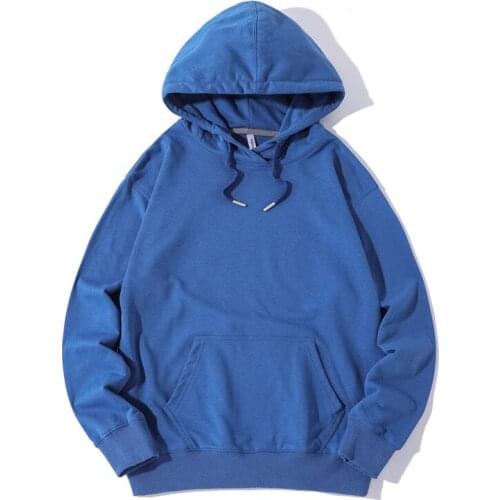 Prowow 2021 New Autumn Mens Hoodies Cotton Oversize Hip Hop Harajuku Pure Hooded Casual Streetwear Long Sleeve Hoodies Women