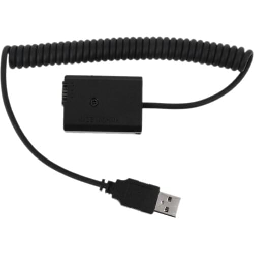 USB to NP-FW50 Dummy Battery Eliminator Power Supply Spring Cable for -Sony A7 A7RII A6500 A6400 A6300 A6100 A6000