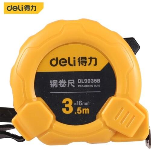 Deli Retractable Ruler Measuring Tape Portable Pull Ruler Metric Gauging Tool High Accuracy Auto Lock Gauging Tape Measure