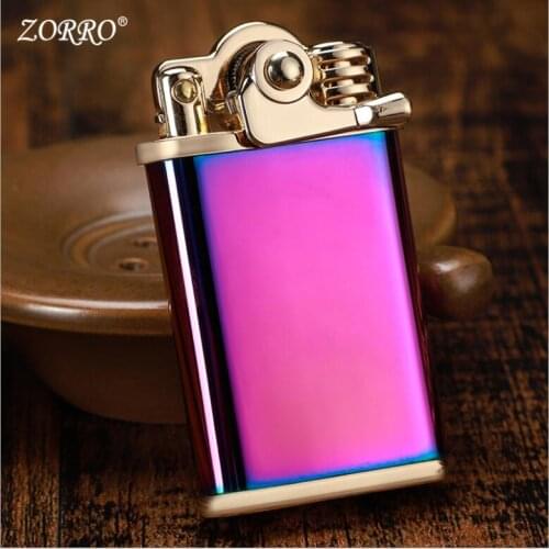 Zorro Kerosene Lighter Windproof Originality Retro Grinding Windproof Cover Z605 Rocker Arm Ignition Gasoline Lighter