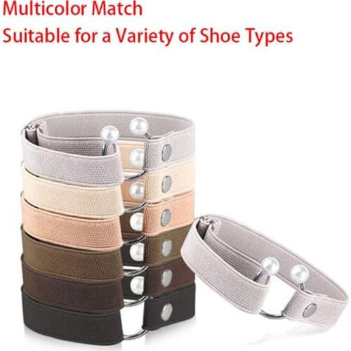 1Pair Of Women Shoelace For High Heels Adjustable Elastic Shoe Strap Belt Ankle Holding Anti-Skid