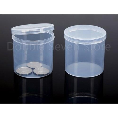 10pcs 6cm Round Flip Cover Plastic Storage Box PP Transparent Case Gifts Pack boxes DIY Making Part Material Accessories