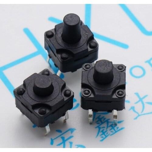 100pcs Tact Switch 8 * 8 * 10 DIP switch 8X8X10MM highly waterproof and dustproof jog touch of a button Soymilk