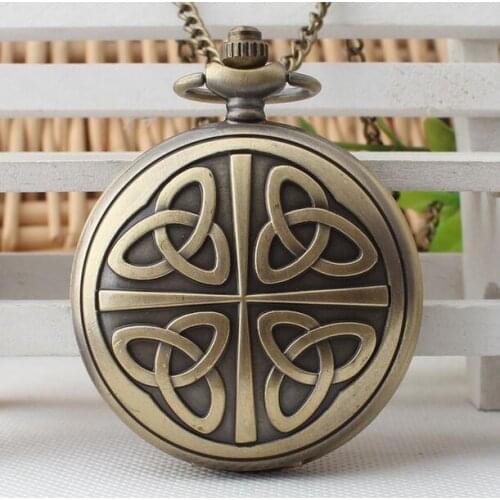 2020 Vintage bronze nostalgic steampunk Good quality men and woman quartz gift chain pocket watches