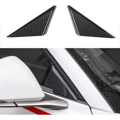 ABS Window Triangular Glass Cover Trim Stickers for Ford Mustang 2015-2017