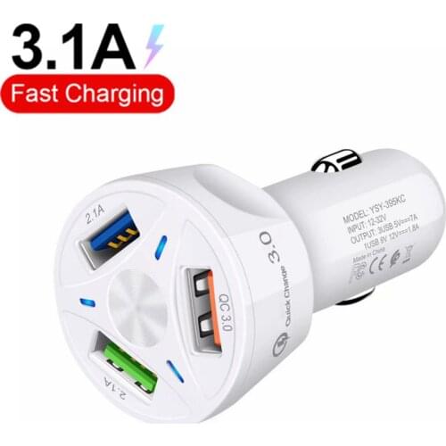 3A Car Charger Fast Charger Universal Fast Charging USB Adapter For iPhone 11 Pro 7 8 For Samsung Xiaomi Mobile Phone Charger